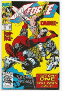X-Force # 15 Deadpool Fourth Appearance SIGNED x2 Fabian Nicieza and Greg Capullo