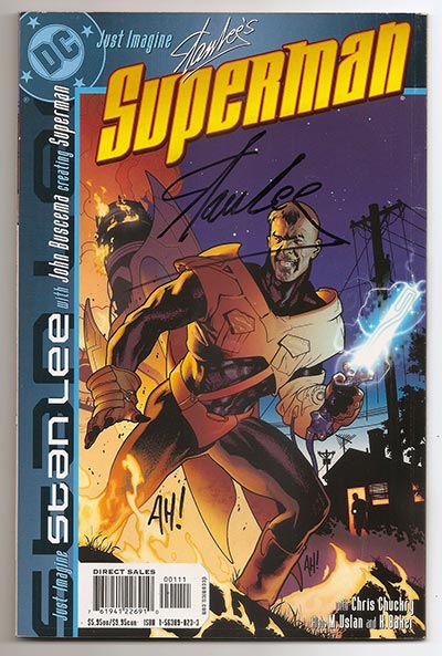 Just Imagine Stan Lee Creating Superman # 1 SIGNED x2 Stan Lee Adam Hughes  - Brooklyn Comic Shop