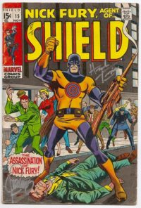 Nick Fury Agent of Shield 15 SIGNED 2x Jim Steranko & Herb Trimpe