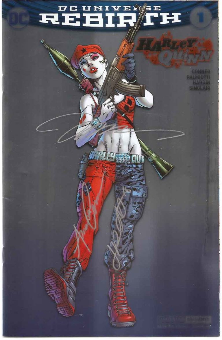 Harley Quinn: Rebirth #1 NYCC Foil Variant SIGNED Jim Lee Amanda Conner ...