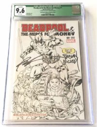 CGC 9.6 Deadpool The Merc For Money # 1 Sketch Variant Signed 2x Rob Liefeld