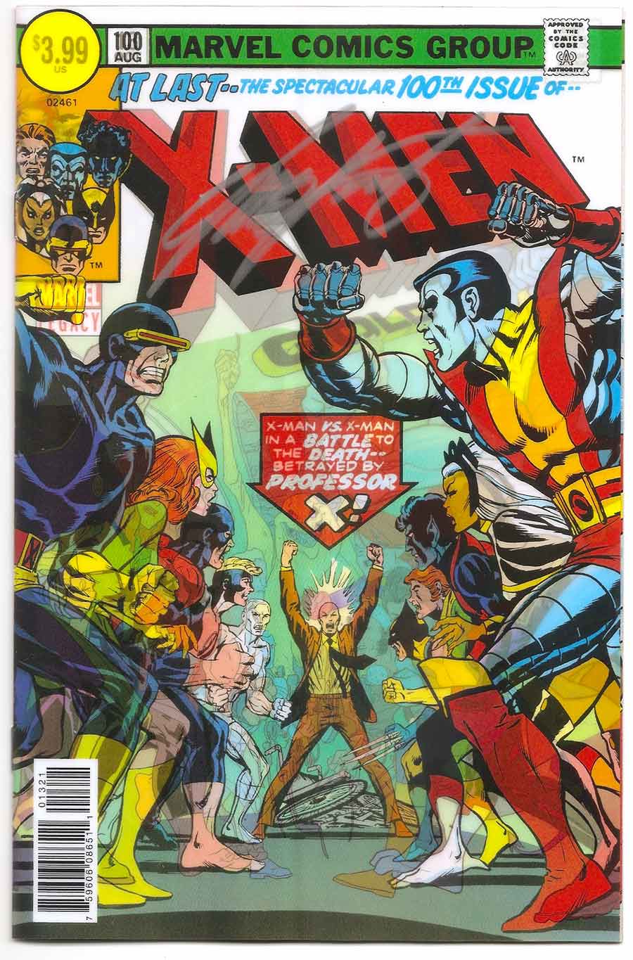 Uncanny XMen 100/ XMen Gold 13 Marvel Legacy Variant SIGNED