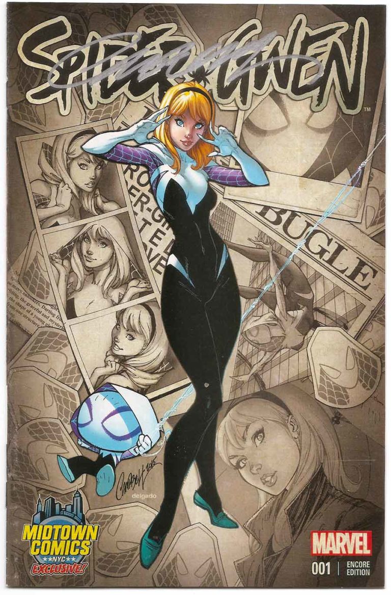 Spider-Gwen # 1 Midtown Comics Variant SIGNED J. Scott Campbell ...