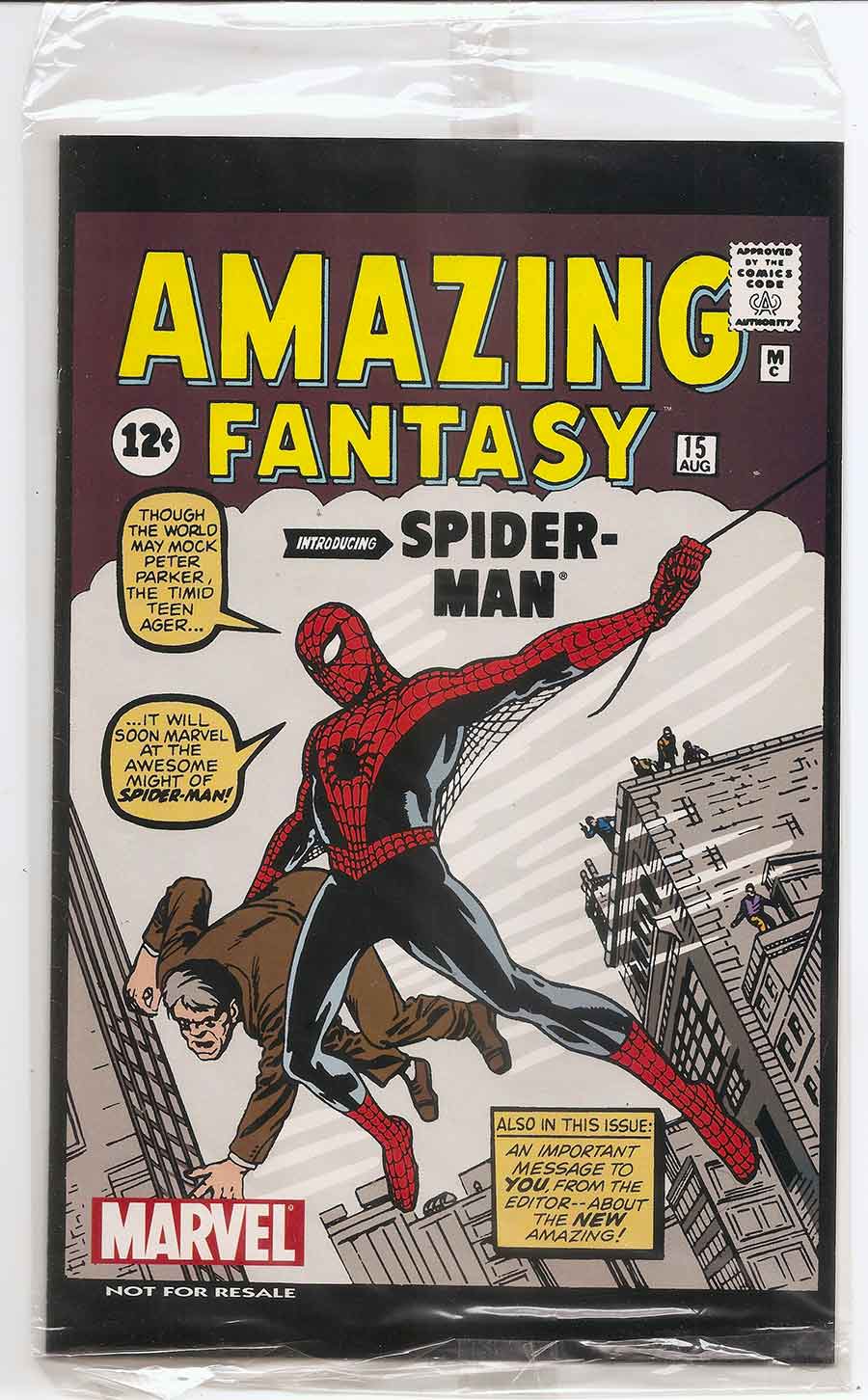 AMAZING FANTASY # 15 COVER RECREATION 1ST SPIDER-MAN ORIGINAL COMIC COLOR  ART