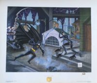 Bob Kane SIGNED Batman vs Catwoman Dangerous Game Lithograph