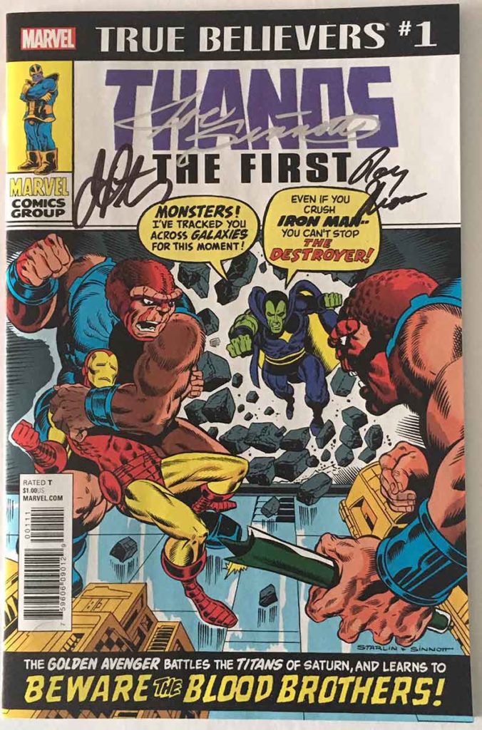 TB: Iron Man # 55 1st app. Thanos & Drax SIGNED Jim Starlin + 2 ...