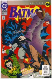 Batman # 492 Knightfall Part 1 signed by Norm Breyfogle