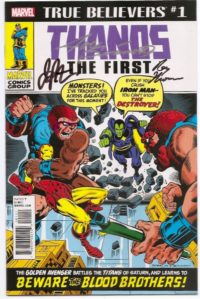TB: Thanos the First # 1 Iron Man # 55 SIGNED Jim Starlin