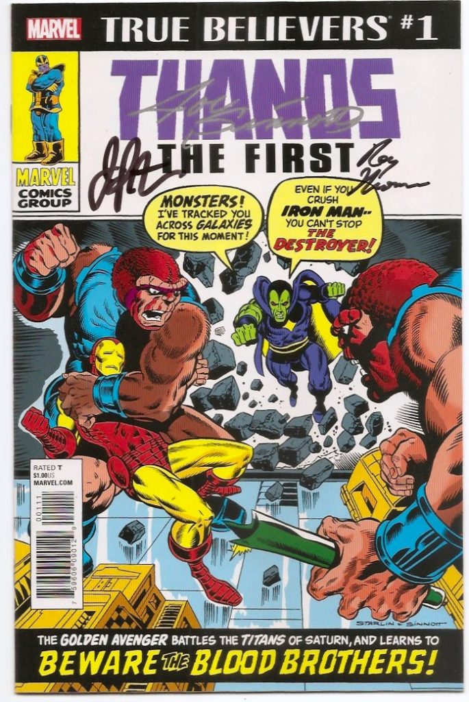 Tb Thanos The First 1 Iron Man 55 Signed Jim Starlin