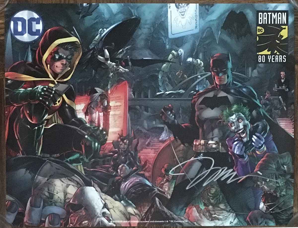 Batman 80th Anniversary NYCC Print signed by Jim Lee - Brooklyn Comic Shop