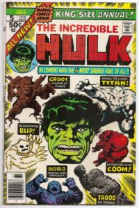 Incredible Hulk King Size Annual # 05 (1976) 1st app. Groot in Marvel