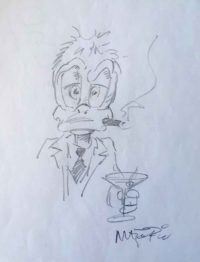 Original Art - Howard The Duck Portrait by co-creator Val Mayerik