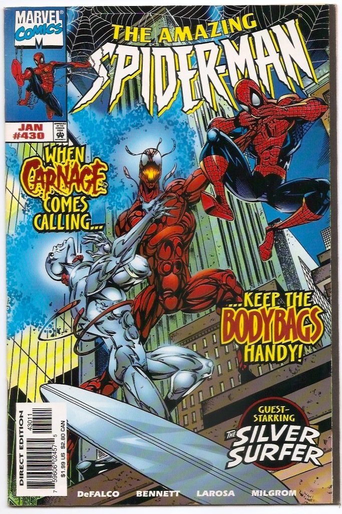 Amazing Spider-Man # 430 Carnage vs The Silver Surfer - Brooklyn Comic Shop