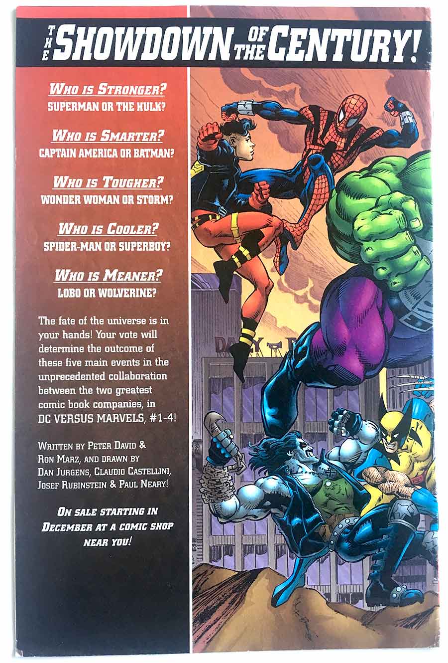 Dc Vs Marvel Preview Comic Voting Ballot Brooklyn Comic Shop