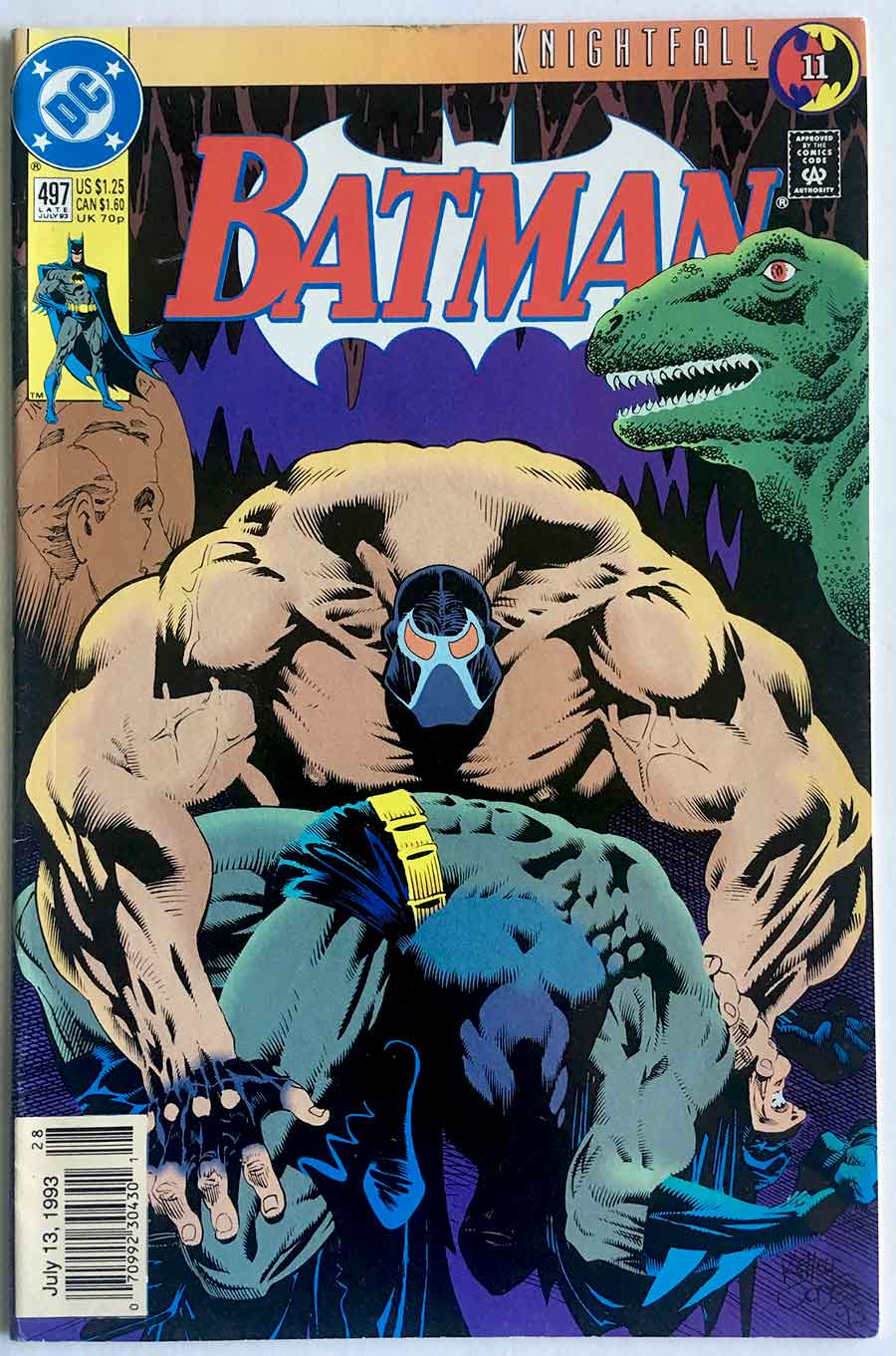 Batman # 497 Newsstand Edition Bane Breaks Batman Knightfall Part 11 -  Brooklyn Comic Shop