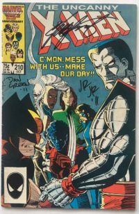 Uncanny X-Men # 210 SIGNED Chris Claremont, John Romita Jr. & Dan Green