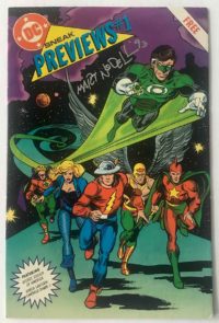 SNEAK PREVIEWS # 1 SIGNED BY MART NODELL ( GREEN LANTERN CREATOR )