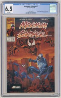 CGC 6.5 MAXIMUM CARNAGE # 1 LIMITED ACCLAIM VIDEO GAME COMIC 