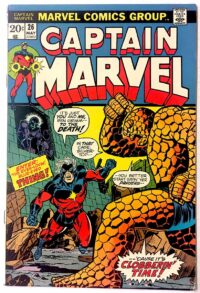 Captain Marvel # 26 (1973) 1st Thanos Cover Signed by Jim Starlin + Roy Thomas